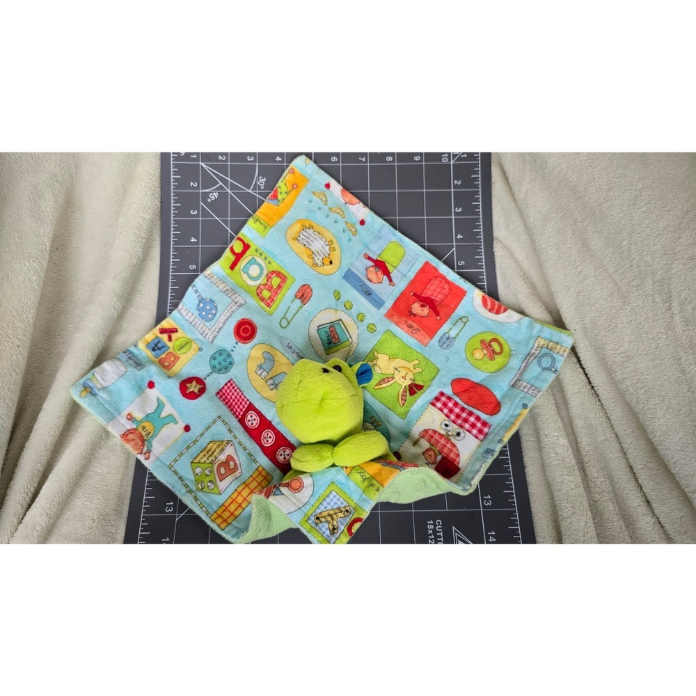 Handmade Baby Dragon Lovey Security Blanket Minky Dot Nursery Print 12x12